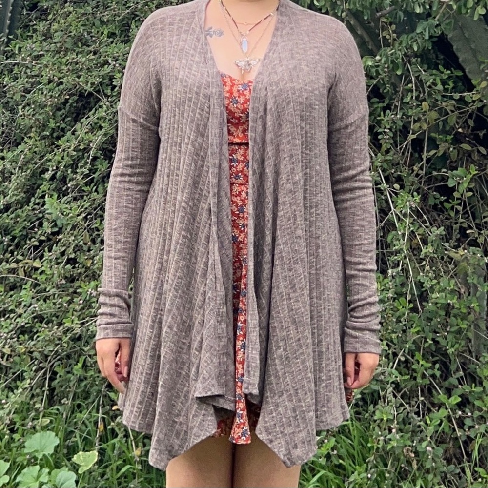 American Eagle Outfitters Taupe Women's Cardigan